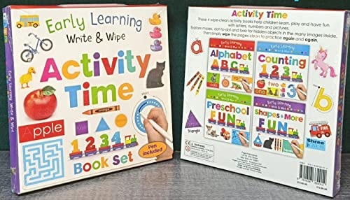 Early Learning Write & Wipe Activity Time (boxed Set)