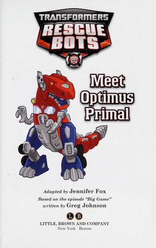 Transformers: Rescue Bots: Meet Optimus Primal (Passport to Reading, Level 1)