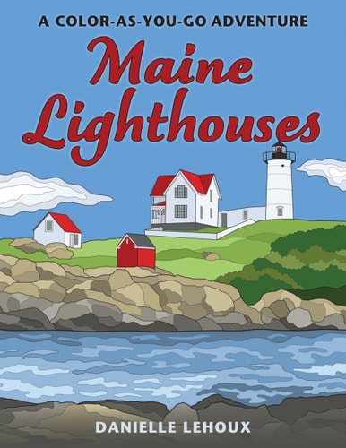 Maine Lighthouse Coloring Book