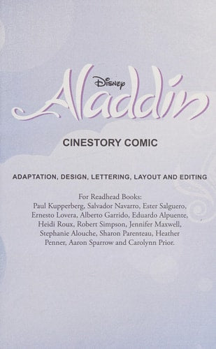 Disney Aladdin Cinestory Comic